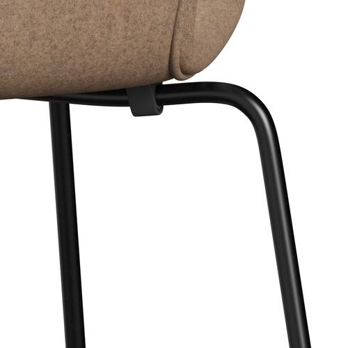 [product_category]-Fritz Hansen 3107 Chair Full Upholstery, Black/Divina Melange Grey Nude-Fritz Hansen-3107FU-DIM517-DRBL-FRI-7