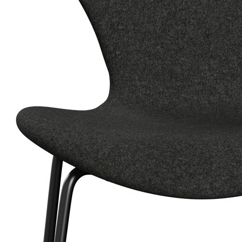 [product_category]-Fritz Hansen 3107 Chair Full Upholstery, Black/Divina Melange Grey-Fritz Hansen-3107FU-DIM170-DRBL-FRI-6