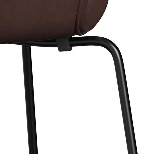 [product_category]-Fritz Hansen 3107 Chair Full Upholstery, Black/Embrace Chocolate-Fritz Hansen-3107FU-SECHOC-DRBL-FRI-7