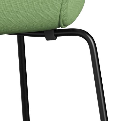 [product_category]-Fritz Hansen 3107 Chair Full Upholstery, Black/Fame Light Green-Fritz Hansen-3107FU-F68147-DRBL-FRI-7