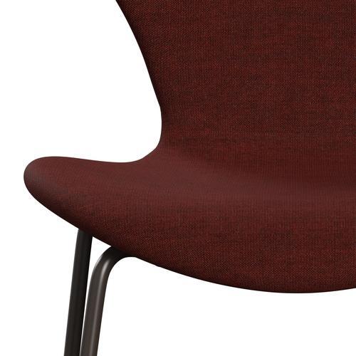 [product_category]-Fritz Hansen 3107 Chair Full Upholstery, Brown Bronze/Canvas Dark Red-Fritz Hansen-3107FU-CA0576-DBPC-FRI-6