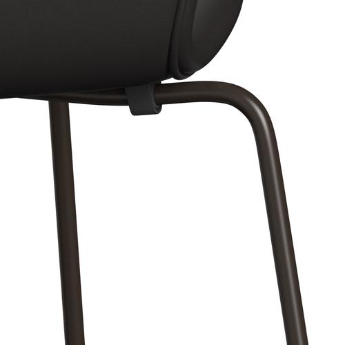 [product_category]-Fritz Hansen 3107 Chair Full Upholstery, Brown Bronze/Soft Black Brown-Fritz Hansen-3107FU-SOBBR-DBPC-FRI-7