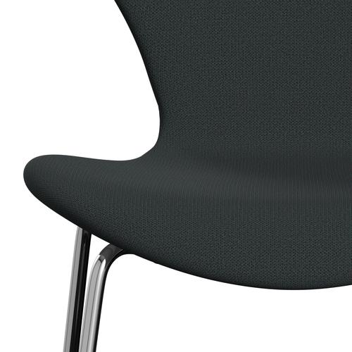 [product_category]-Fritz Hansen 3107 Chair Full Upholstery, Chrome/Capture Dark Deep Green-Fritz Hansen-3107FU-CP7101-CST-FRI-6