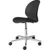 Fritz Hansen N02 Recycle Swivel Chair Polished Aluminium, Black