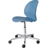 Fritz Hansen N02 Recycle Swivel Chair Polished Aluminium, Light Blue