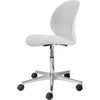 Fritz Hansen N02 Recycle Swivel Chair Polished Aluminium, Off White