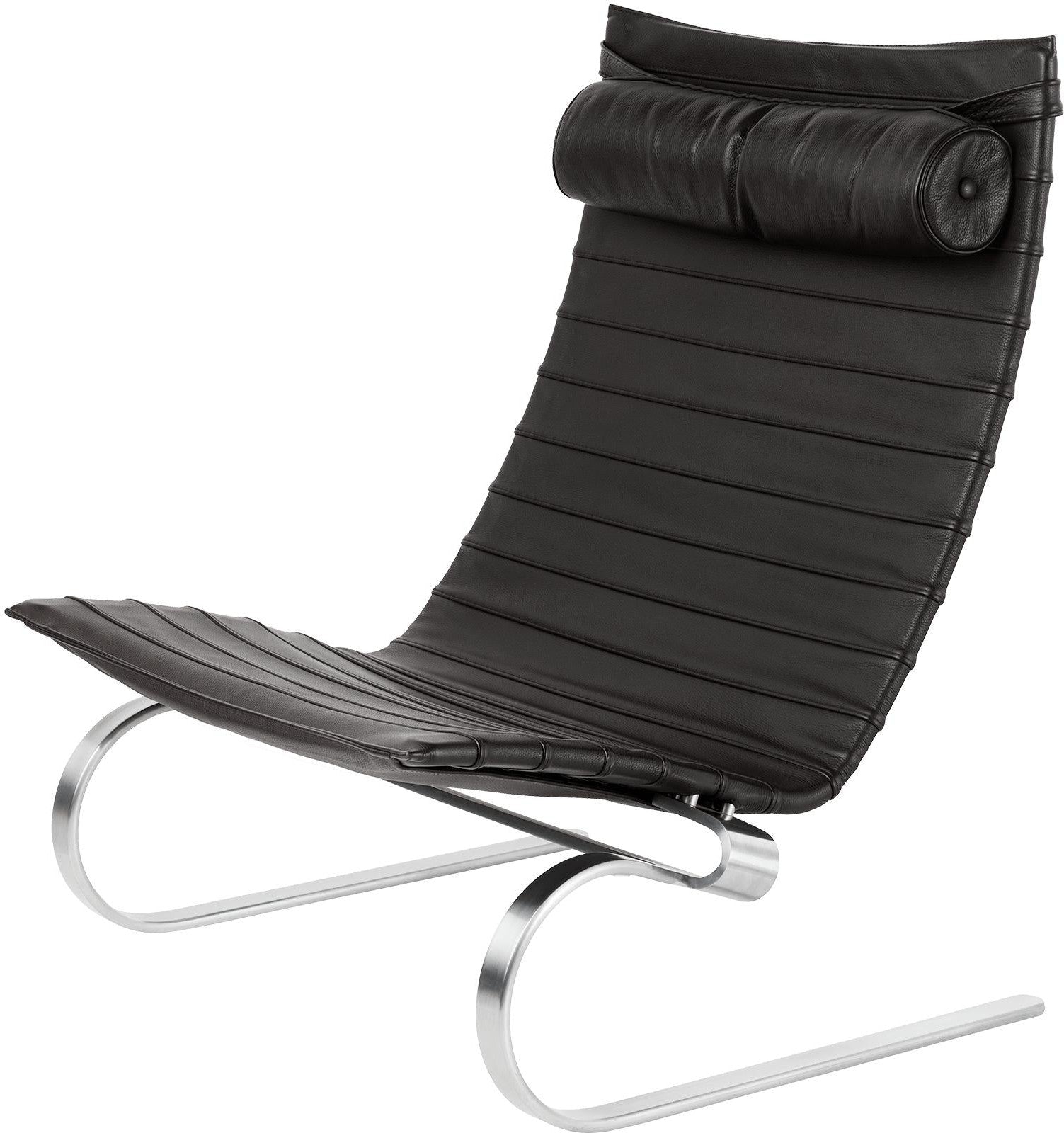 [product_category]-Fritz Hansen Pk20 Lounge Chair, Black Leather-Fritz Hansen-PK20-darkbrown-FRI-1