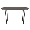 Fritz Hansen Table à manger Superellipse SMISSIONS FENIX NOIR / GREY, 135x90 cm