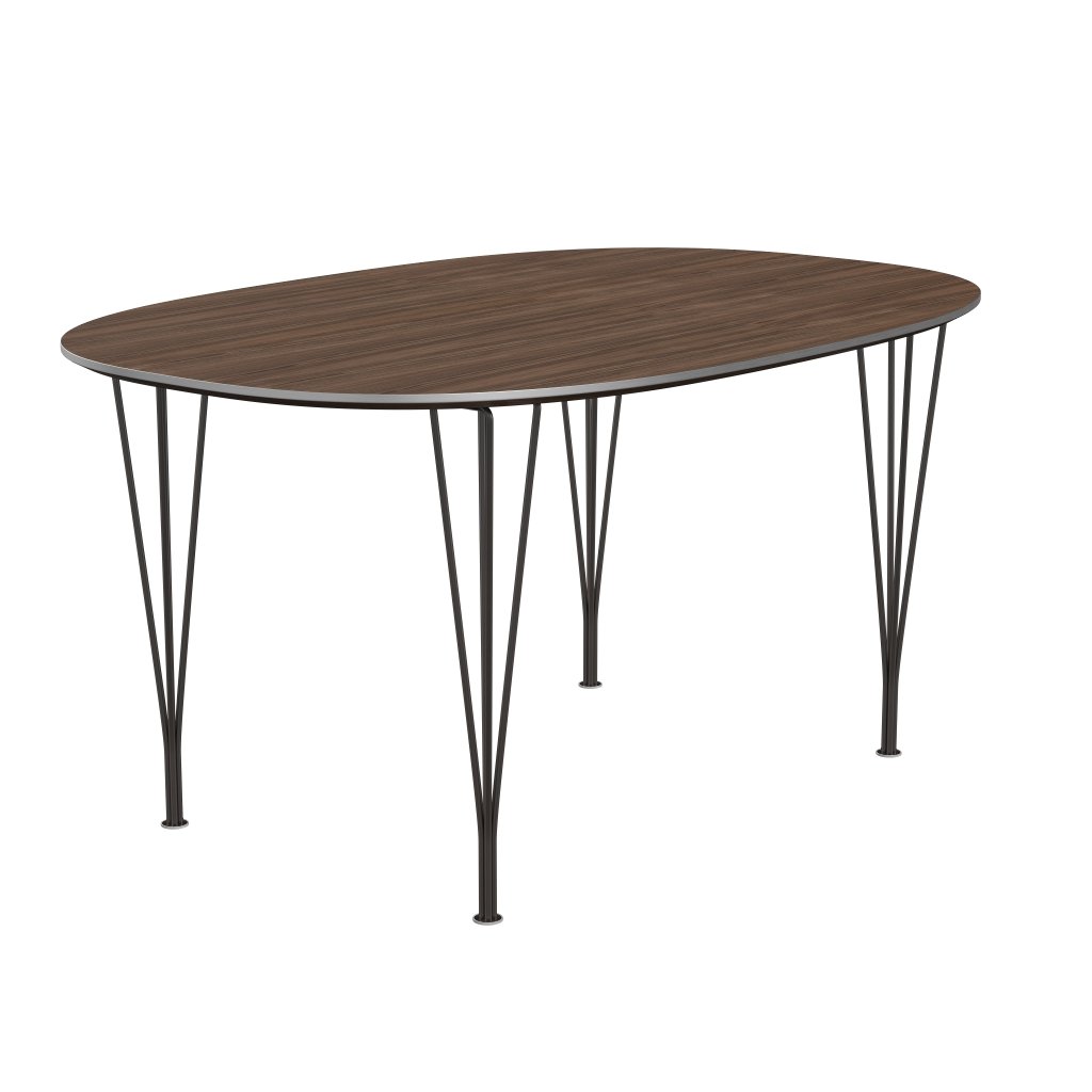 [product_category]-Fritz Hansen Superellipse Dining Table Brown Bronze/Walnut Veneer, 150x100 Cm-Fritz Hansen-B612-WAL001-SPAL-DBPC-FRI-2