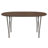 Fritz Hansen Superellipse Dining Table Brown Bronze/Walnut Veneer With Walnut Table Edge, 150x100 Cm