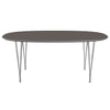 Fritz Hansen Table à manger Superellipse Chrome / Gris Fenix ​​Lamins, 180x120 cm