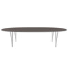 Fritz Hansen Table à manger Superellipse Chrome / Gris Fenix ​​Lamins, 300x130 cm