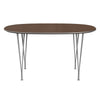 Fritz Hansen Table à manger Superellipse Powder Powder Ebated / Nut Nut, 135x90 cm