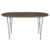 Fritz Hansen Table à manger Superellipse Powder Powder Ebated / Nut Nut, 150x100 cm