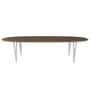 Fritz Hansen Table à manger Superellipse Powder Powder Ebated / Nut Nut, 300x130 cm