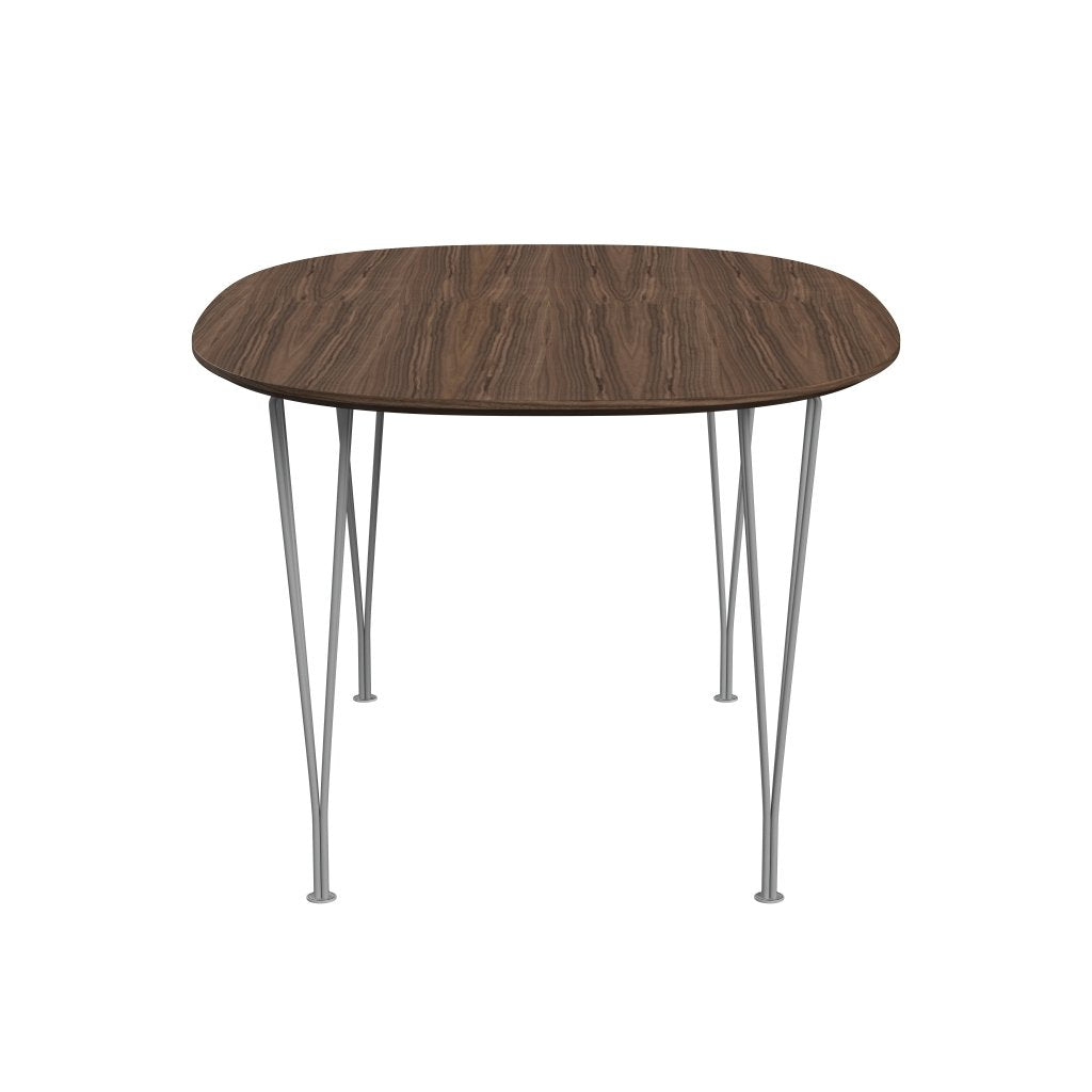 [product_category]-Fritz Hansen Superellipse Dining Table Grey Powder Coated/Walnut Veneer With Walnut Table Edge, 150x100 Cm-Fritz Hansen-B612-WAL001-WAL001-GRBA-FRI-3