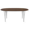 Fritz Hansen Table à manger Superellipse Powder Powder Ebated / Nut Nut Walnut Table Table Edge, 180x120 cm