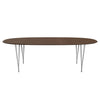 Fritz Hansen Table à manger Superellipse Powder Powder Ebated / Nut Nut Walnut Table Table Edge, 240x120 cm