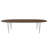 Fritz Hansen Table à manger Superellipse Powder Powder Ebated / Nut Nut Walnut Table Table Edge, 300x130 cm