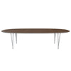 Fritz Hansen Table à manger Superellipse Silver Grey / Nut Nut, 300x130 cm