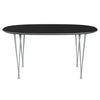 Fritz Hansen Table à manger Superellipse Silvergrey / Black Fenix ​​Laminats, 150x100 cm