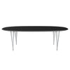 Fritz Hansen Table à manger Superellipse Silvergrey / Fenix ​​Black Fenix ​​Laminates, 240x120 cm