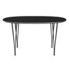 Fritz Hansen Table à manger Superellipse Graphite chaud / Fenix ​​noir stratifié, 135x90 cm