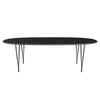 Fritz Hansen Table à manger Superellipse Graphite chaud / Fenix ​​noir stratifié, 240x120 cm