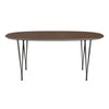 Fritz Hansen Table à manger Superellipse Graphite / placage de noix, 170x100 cm