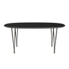 Fritz Hansen Superellipse Table extensible Brown Bronze / Fenix ​​Black Fenix ​​Laminats, 270x100 cm