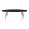 Fritz Hansen Superellipse Table extensible Chrome / Black Fenix ​​Laminats, 270x100 cm