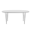 Fritz Hansen Superellipse Table extensible SM CHROME / FENIX WHITE LAMINATS, 270X100 CM