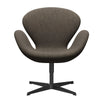 Fritz Hansen Swan Lounge Chair, Black Lacquered/Divina Md Mole