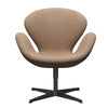  Swan Lounge Chair Black Lacquered/Divina Melange Grey Nude