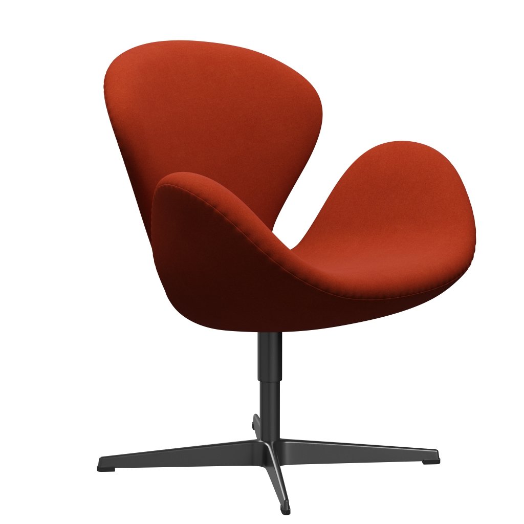 [product_category]-Fritz Hansen Swan Lounge Chair, Black Lacquered/Divina Terracotta-Fritz Hansen-3320-DIV552-BLLA-FRI-2