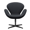  Swan Lounge Chair Black Lacquered/Fame Grey (60003)