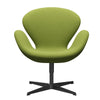  Swan Lounge Chair Black Lacquered/Fame Light Grass Green