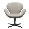  Swan Lounge Chair Black Lacquered/Hallingdal Light Grey (103)