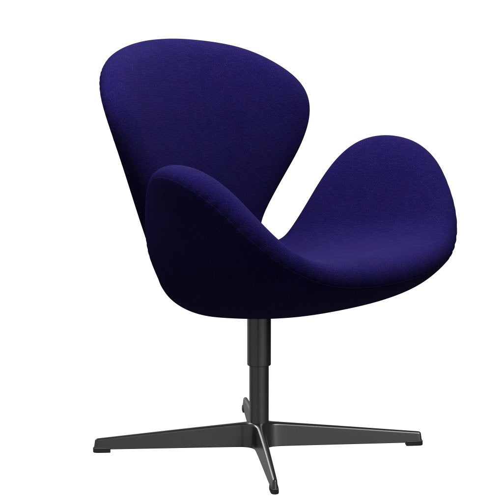 [product_category]-Fritz Hansen Swan Lounge Chair, Black Lacquered/Hallingdal Violet Dark-Fritz Hansen-3320-HAL763-BLLA-FRI-2