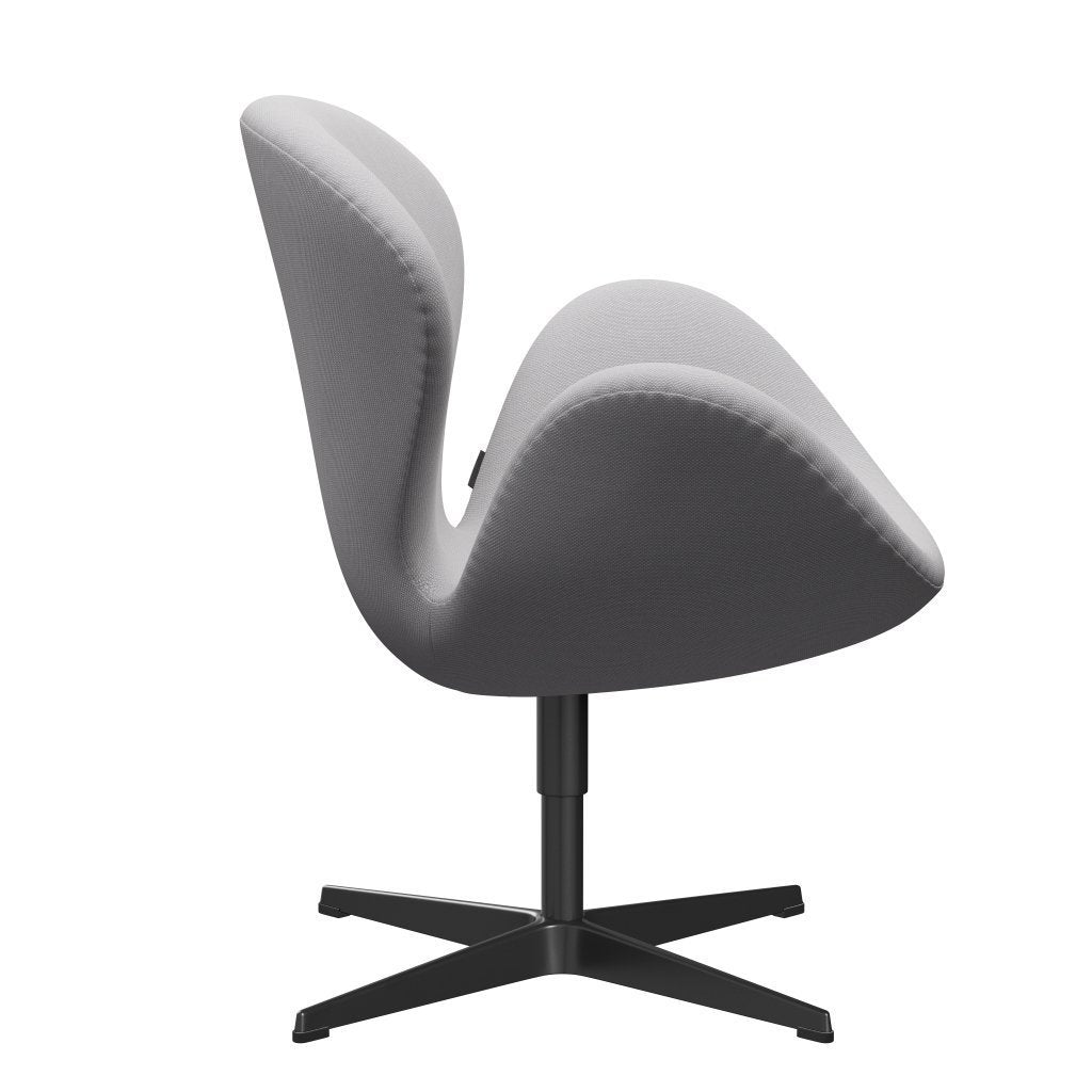 [product_category]-Fritz Hansen Swan Lounge Chair, Black Lacquered/Steelcut Trio White & Light Grey-Fritz Hansen-3320-STR105-BLLA-FRI-3