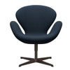  Swan Lounge Chair Brown Bronze/Steelcut Trio Dark Dust Blue