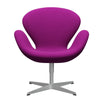 Fritz Hansen Swan Lounge Chair, Silver Grey/Divina Violet (666)