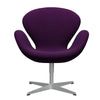 Fritz Hansen Swan Lounge Chair, Silver Grey/Divina Violet (696)