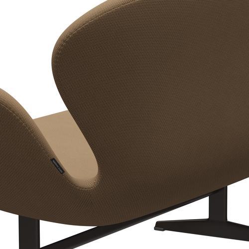 [product_category]-Fritz Hansen Swan Sofa 2 Seater, Brown Bronze/Diablo Gold Sand-Fritz Hansen-3321-DIA401-BBBASE-FRI-5