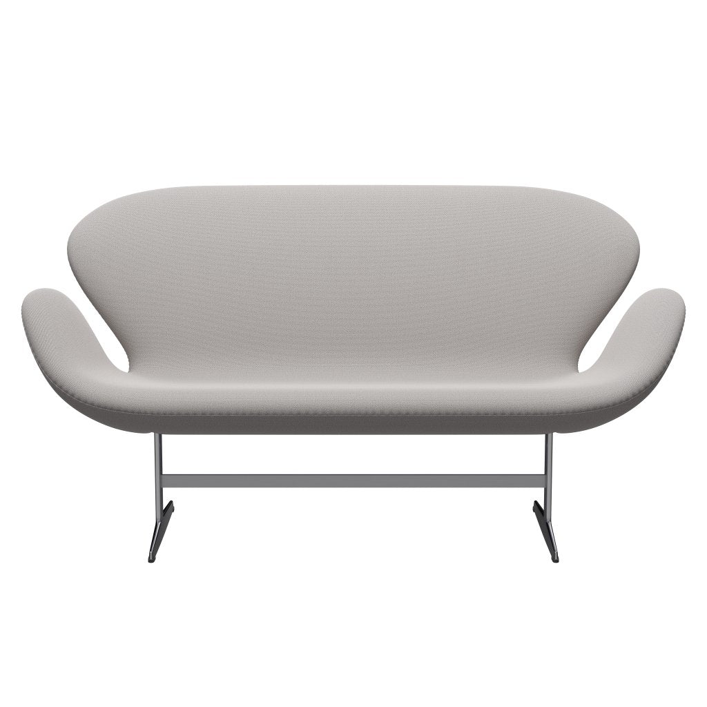 [product_category]-Fritz Hansen Swan Sofa 2 Seater, Satin Brushed Aluminium/Capture Grey-Fritz Hansen-3321-CP4001-SPAL-FRI-1