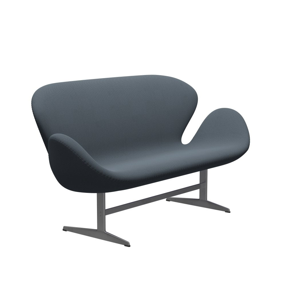 [product_category]-Fritz Hansen Swan Sofa 2 Seater, Silver Grey/Capture Petrol Blue-Fritz Hansen-3321-CP6602-SGBASE-FRI-2