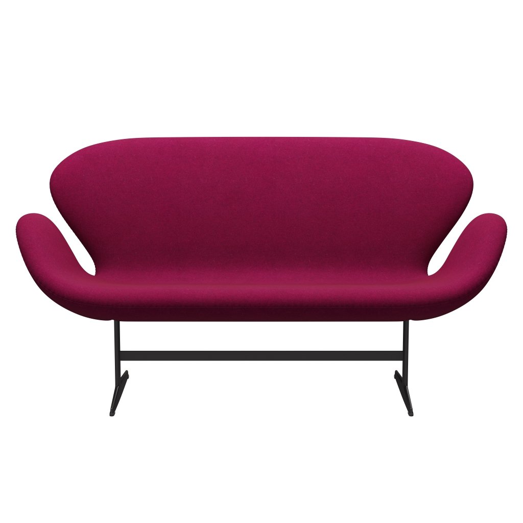 [product_category]-Fritz Hansen Swan Sofa 2 Seater, Warm Graphite/Divina Melange Lipstick Pink-Fritz Hansen-3321-DIM620-WGBASE-FRI-1