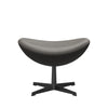 Fritz Hansen Le cuir tabouret d'oeuf, lave noire / essentielle