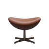 Fritz Hansen Le cuir de tabouret d'oeuf, bronze brun / noix essentielle
