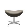 Fritz Hansen Le cuir tabouret d'oeuf, gris argenté / gris clair essentiel